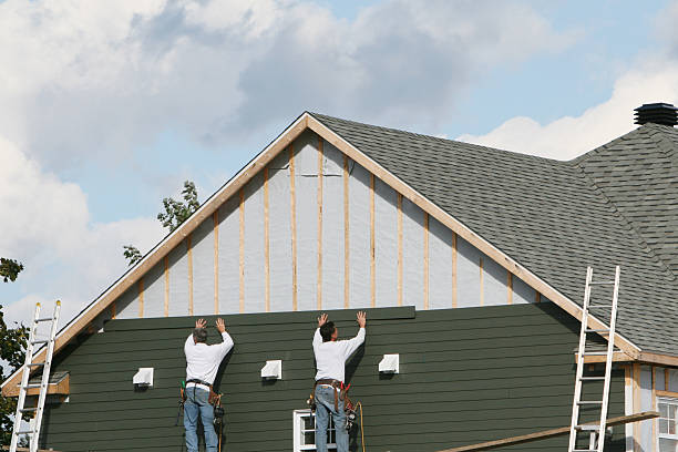 Professional Emergency Siding Repair technician working in Roseville, OH